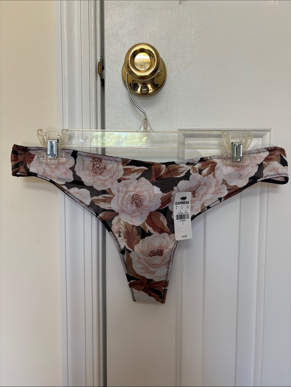 Express mesh floral thong